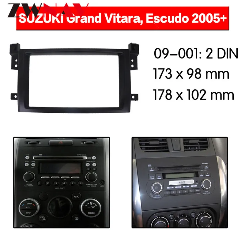 DVD плеер автомобиля рамки для 2005+ Suzuki Grand Vitara 2DIN Авто AC черный LHD RHD радио мультимедиа NAVI фасции