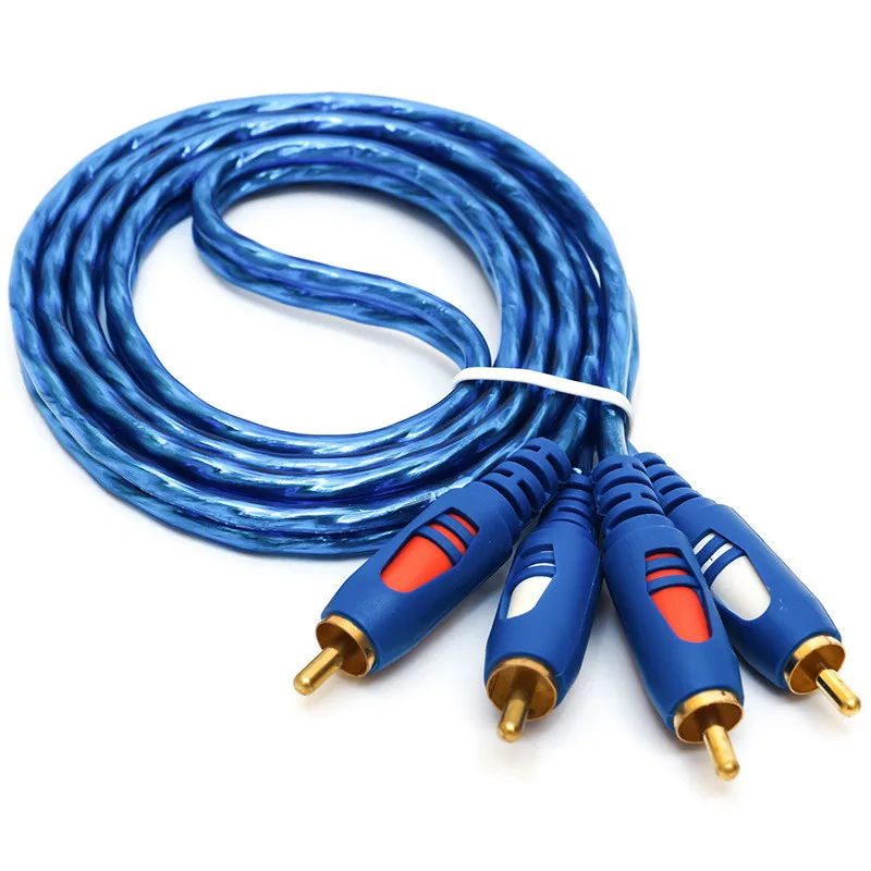 

RCA Cable 2RCA Male To Male Audio Cable Gold Plated Plug For Headphone Splitter Computer Speaker Amplifier Subwoofer AUX AVCable