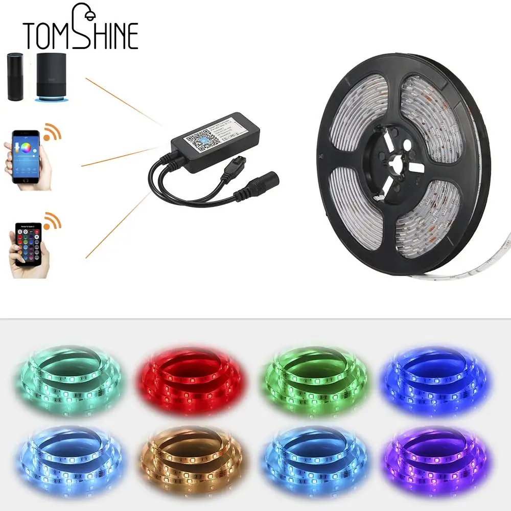

WIFI control Smart IR 5M 300 LEDs Lighting Strip RGB SMD5050 with Remote Control DC12V IP65 for Home Decoration Coffee Light Box