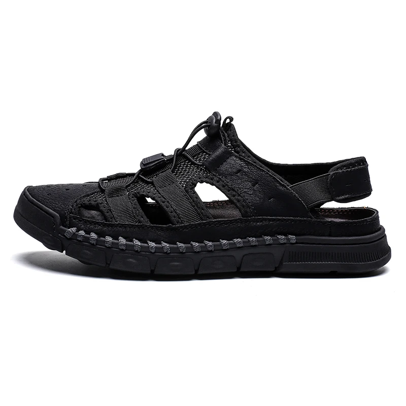 

LeFoche Men Summer PU Suture Breathable shoes Free Comfortable Non-Slip Hard-Wearing Casual shoes
