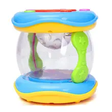 Plastic Roll LED Drum Music Instruments Preschool Kids Children Toddler Baby Toy, Drum
