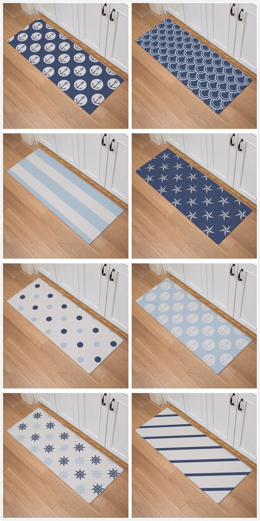 Новые простые коврики Нескользящие тапочки Carpet 3D узор коврик с принтом для Ванная комната Кухня Входные Коврики украшения дома