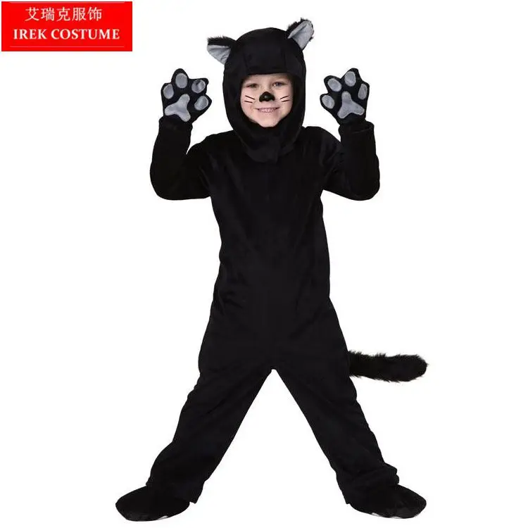 IREK hot black cat cartoon Halloween Costume Adult Children party