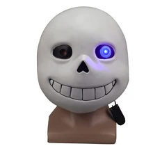 Игра Undertale маски маска Sans латекс светодиодный светильник полный голова взрослых косплей маска Хэллоуин вечерние Porp