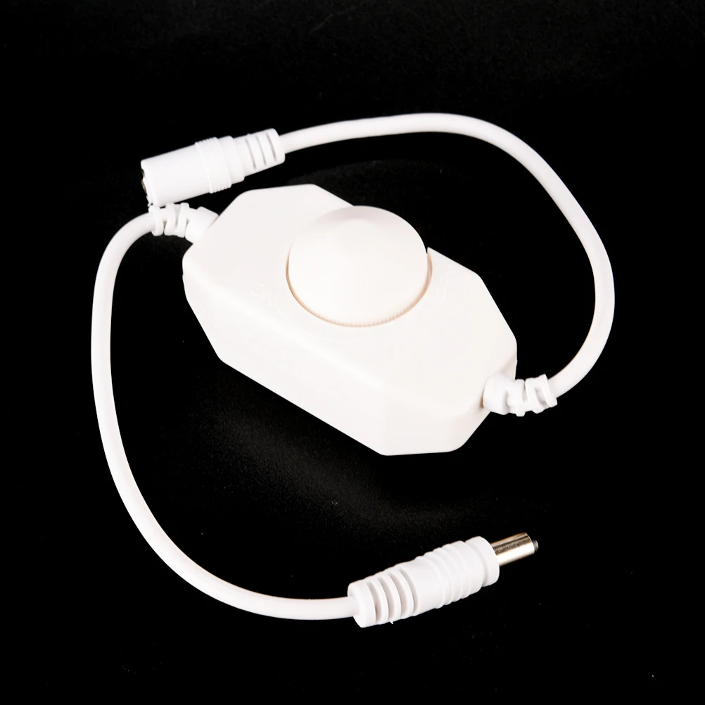 DC 12 V 24 V Регулируемый контроллер яркости для 3528 5050 5730 5630 одноцветный светодиодный диммер провод переключения света белый