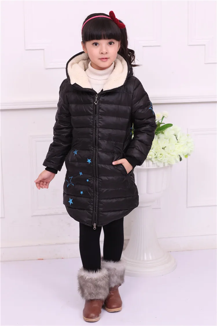 Зимняя одежда для маленьких девочек, детский плотный теплый длинный пуховик, детская спортивная куртка с капюшоном для девочки