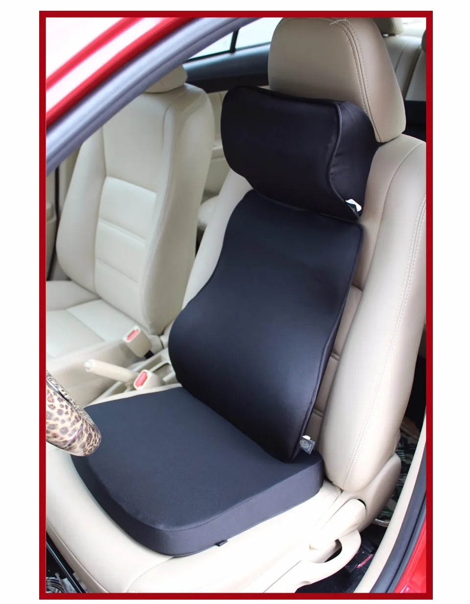 LOEN, супер мягкая Автомобильная подушка, набор, с памятью, пена, автомобильная поясничная поддержка, набор для поясницы и шеи, подушка для сиденья, подушка для вождения, для офиса, дома
