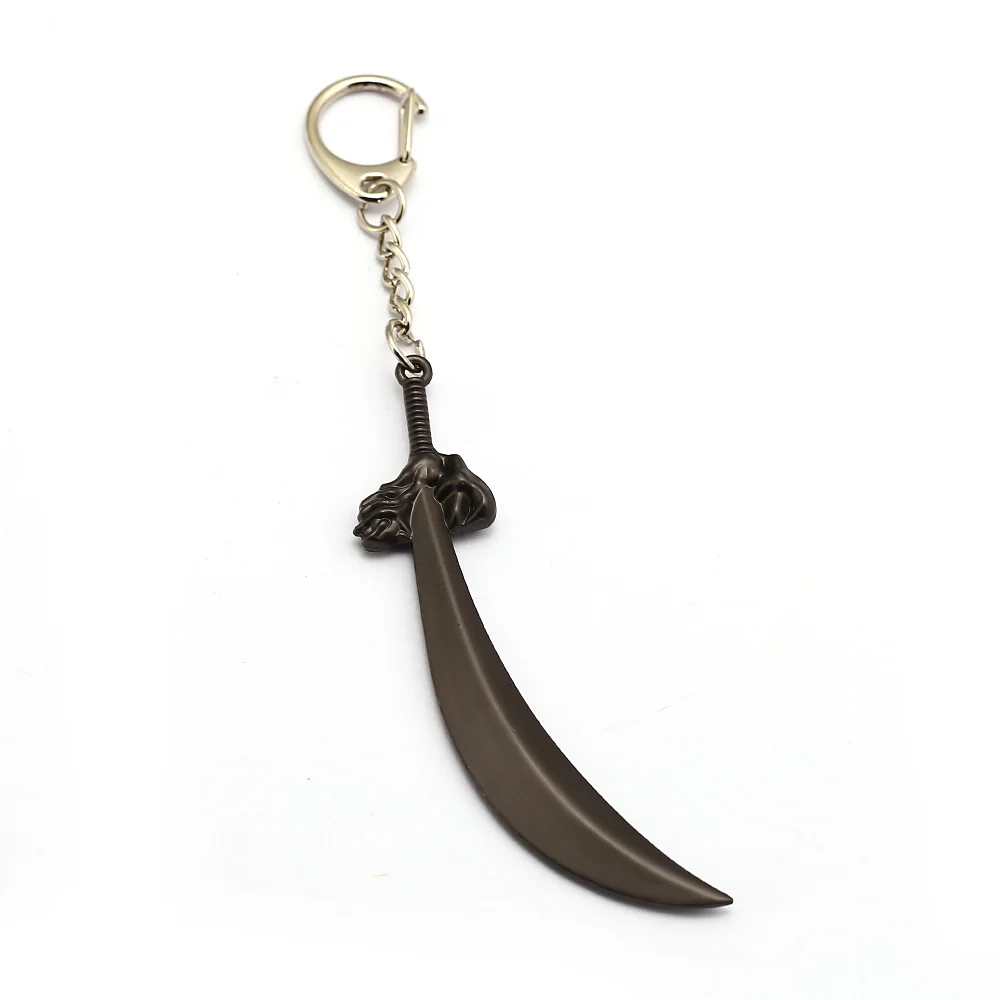 

HSIC Anime Inuyasha Keychain Iron Broken Tooth Demon Black Metal Min Knife Weapon Keyring Holder Prop Cosplay Chaveiro HC12771