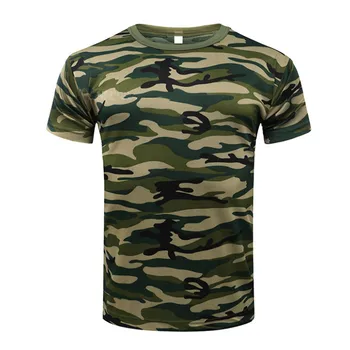 

2018 Camouflage Quick Dry Breathable T-Shirt Tights Army Tactical T-shirt Mens Compression Shirt Fitness Summer Body bulding