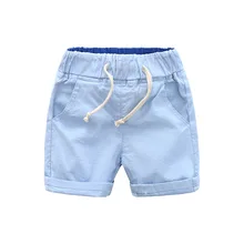 Летние короткие штаны для маленьких мальчиков Пляжные штаны с карманами из хлопка детские брюки Одежда для мальчиков детские спортивные костюмы