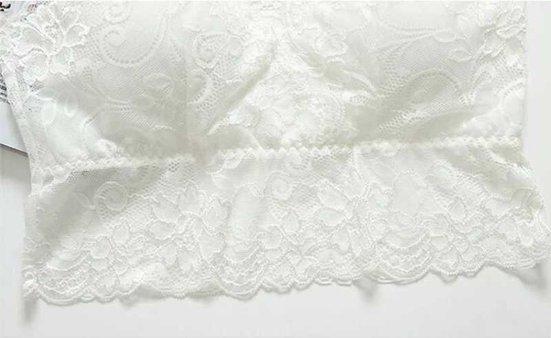 1PC Lace Crop Top Sexy Lace Floral Hollow V-Neck Camisole Bustier Top Women T Shirts Backless White Black Tanktop Women Clothing (15)