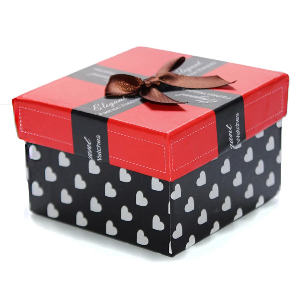 

2019 Beautiful Gifts Watch Boxes Square Color Paper Watches Gift Box Case Luxury Fashion Casual Men Women Watch Box Dropshipping
