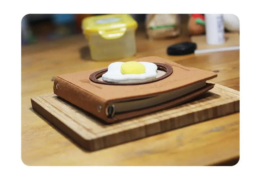 Creative Korea Japan Journal notebook loose-leaf kawaii Hamburger chicken leg notepad 80pages students gifts scool office supply