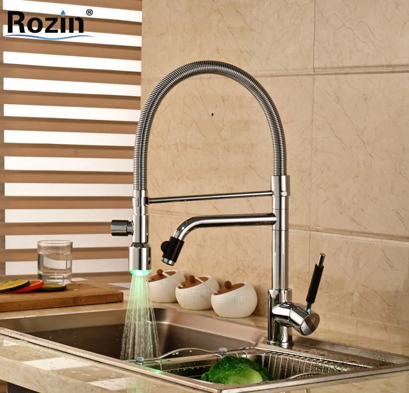 

Brand New Pull Down Hands Free Sprayer Kitchen Sink Faucet Deck Mount Single Lever Mixer Tap with Hot Cold Water