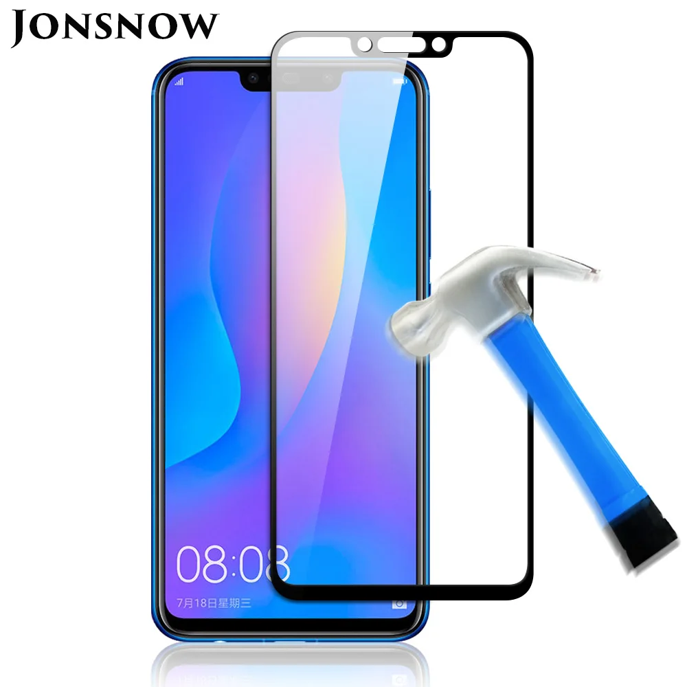 KHW1933_1_Full Screen Cover Tempered Glass For Huawei P Smart Plus 6.3 inch Screen Protector Protective Film For Huawei Nova 3i