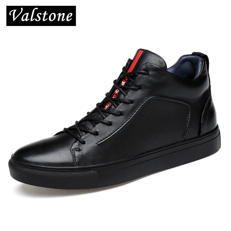 

Valstone Luxury Brand Men Casual Genuine leather Shoes Quality autumn winter waterproof sneakers lace up Flats Plus sizes 36-47