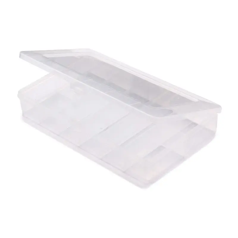 

21X12X3.3CM 8 Grids Button&Jewel Case Transparent DIY Box Compartment Plastic Storage Boxes for Guitar Uke Mandolin parts