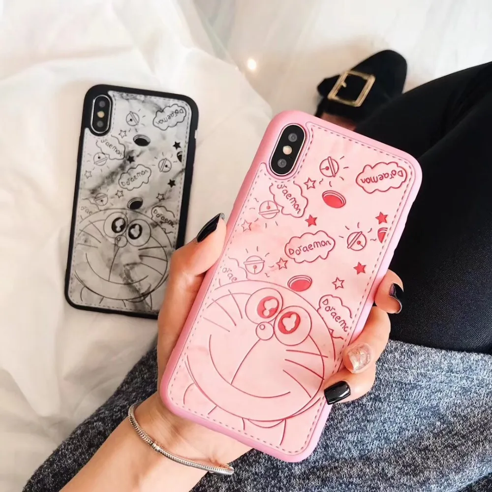 

Cute 3D Case For iPhone X 8 7 6 6s Plus Fashion Japanese Style PU Leather Phone Cases Back Cover Shell Protective Skin