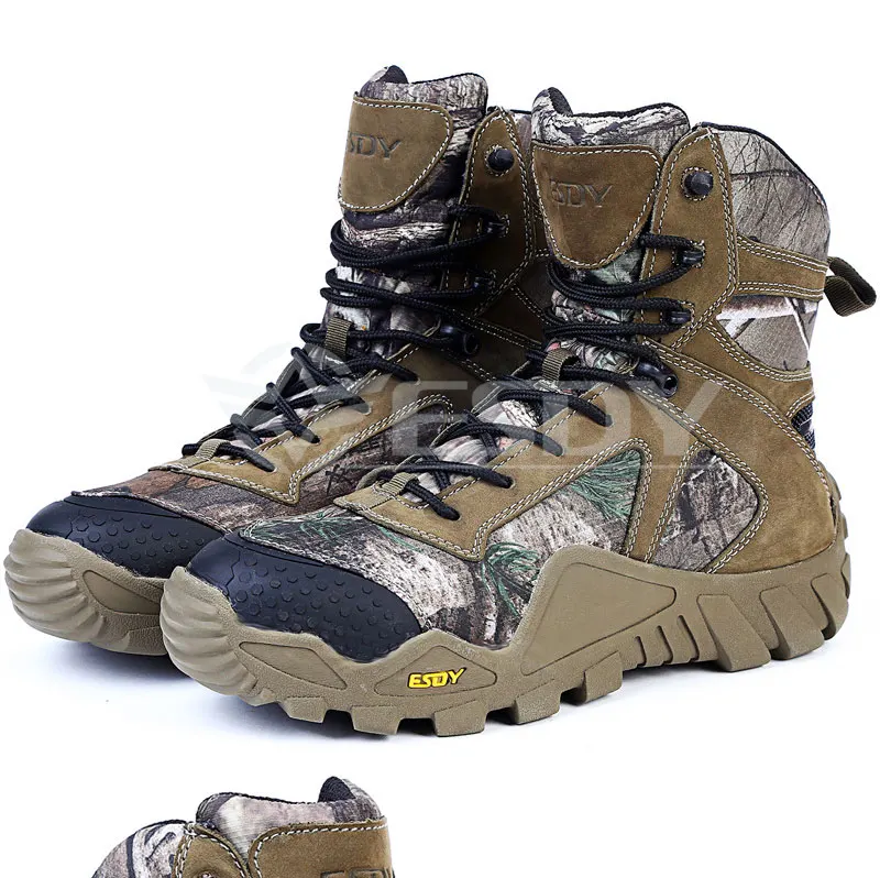 ESDY/Тактические армейские ботинки; Военная камуфляжная обувь для альпинизма; мужские ботинки; военные ботильоны; дышащая походная обувь; охотничья обувь