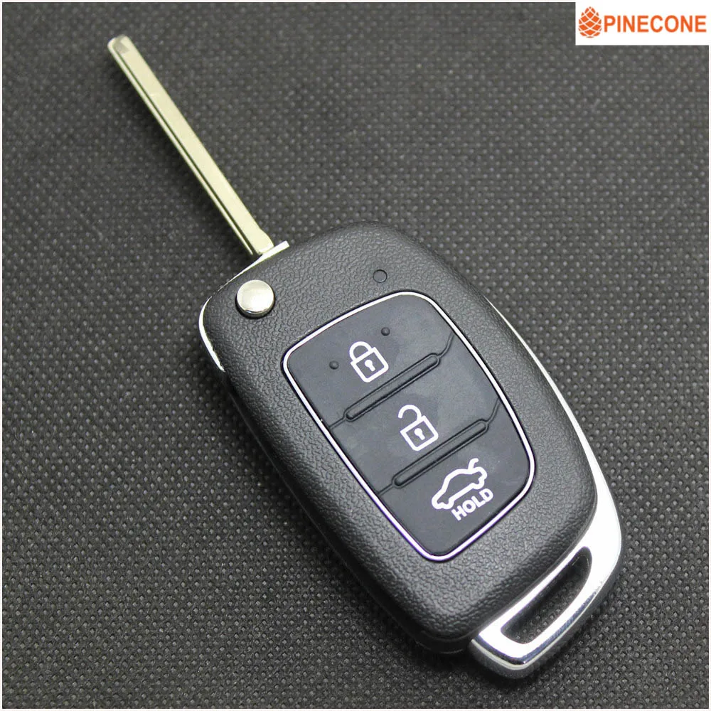 

PINECONE for HYUNDAI MISTRA IX35 ELANTRA SANTAFE Car Key Case 3 Buttons Uncut HY15 Blade Replacement Remote Car Key Shell 1 PC