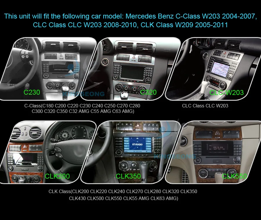 Cheap DAB+ Autoradio for Mercedes Benz C/G/CLK W203 W209 Viano W639 Android 8.1 WIFI 4G GPS Car Multimedia Player NAVI DVR OBD DVT-IN 3