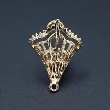 

Hollow Flower Earring Post with Loop Clip Stud Earrings Accessories DIY Findings Vintage Earrings for Women Pearls 19*25mm