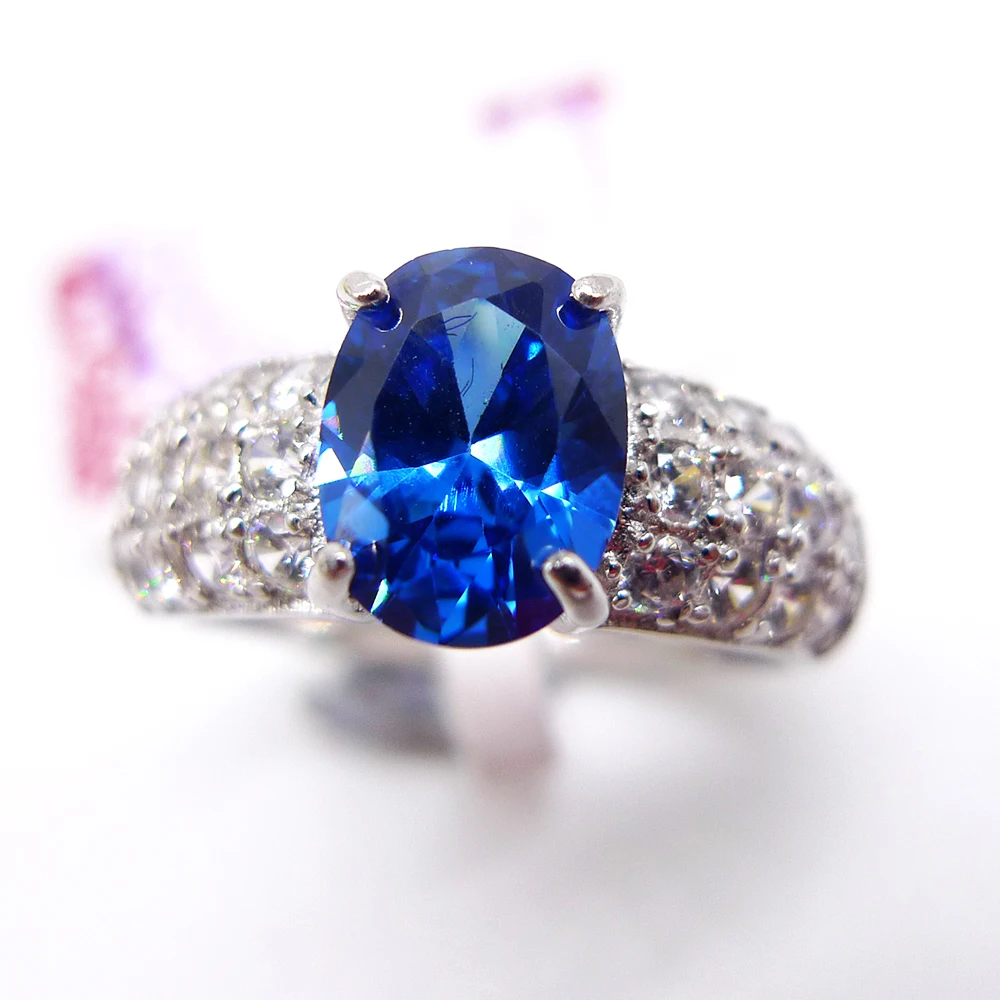 Blue Kyanite Ring Stering Silver 925 Natural Gemstone Women VVS