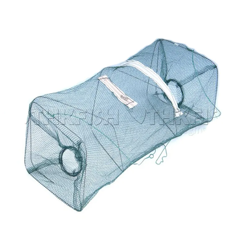 Folded Collapsible Fishing Net Minnow Crab Trap Lobster Shrimp Cast Mesh Trap