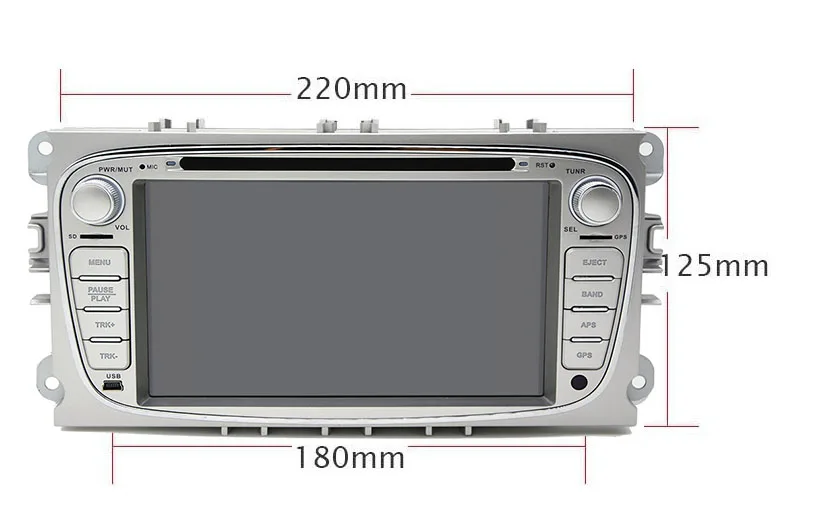 Discount 2 Din Android 8.01 Quad Core HD 1024*600 Car DVD Player for Ford Focus Mondeo S-Max Cmax Galaxy car Audio Radio Stereo Head Unit 1