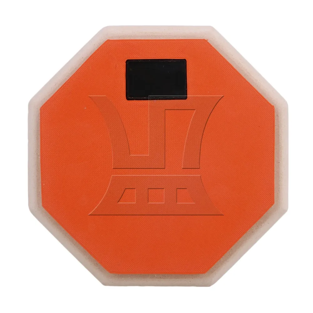 

Yibuy 6" Orange Black Rubber Wood Dumb Drum Soft Rubber Double Side Practice Pad