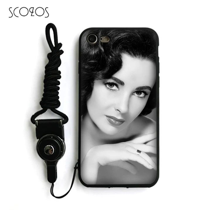 SCOZOS elizabeth taylor Silicone TPU Phone Case Soft Cover For Iphone X 5 5S Se 6 6S 7 8 Plus #ra32 |