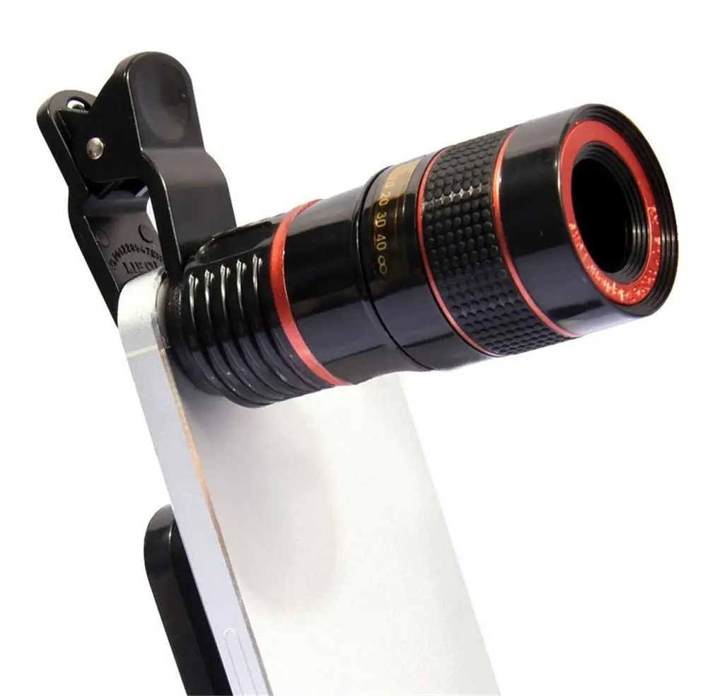 

Universal Clip 8X 12X Zoom Mobile Phone Telescope Lens Telephoto External Smartphone Camera Lens For iPhone For Samsung Huawei