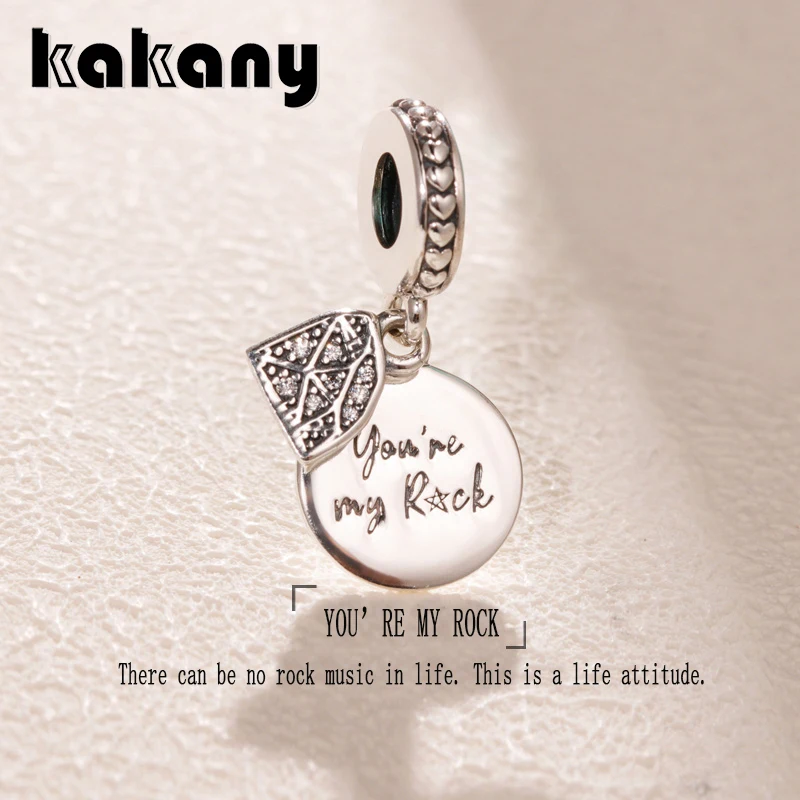 

KAKANY 2019 Mother's Day New 925 Sterling Silver MY ROCK HANGING CHARM For Pandora Bracelet Elegant Women's Fashion Jewelry
