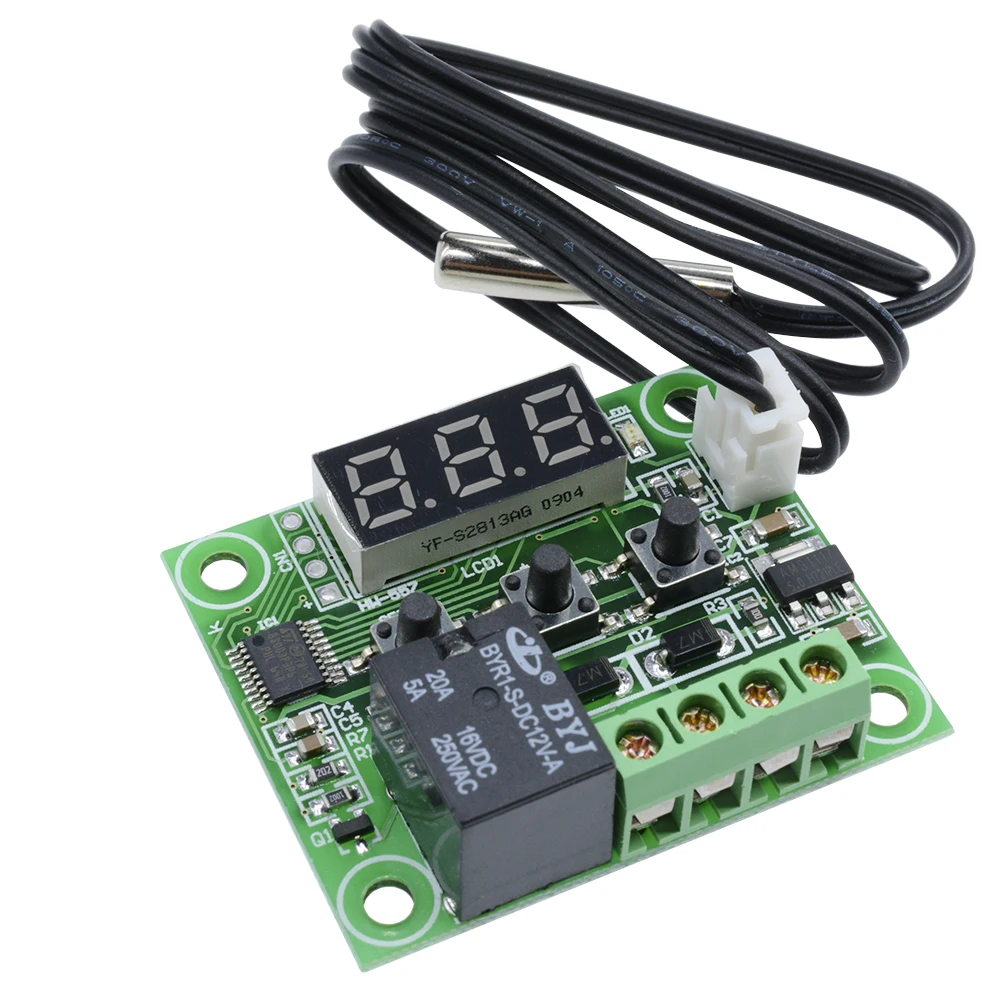 

W1209 Digital Temperature Controller DC 5V 12V Smart Thermostat Thermometer Indoor Outdoor Auto Thermal Heating Weather Station