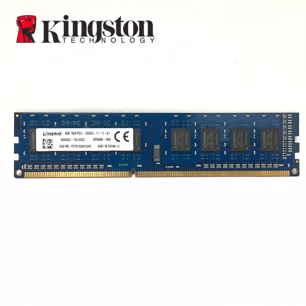 Kingston 4G 4 Гб DDR3 1RX8 PC3 12800 1600 МГц модуль ECC настольная RAM память оригинальный чипсет