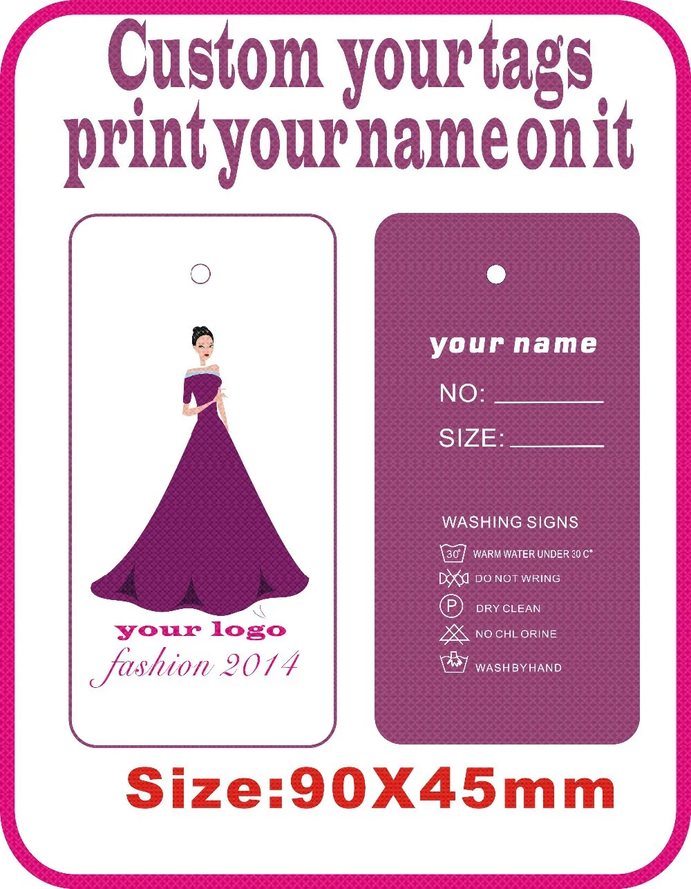 Custom Chothes Tags Popular Tags Print Your Logo On Tags 500pcs