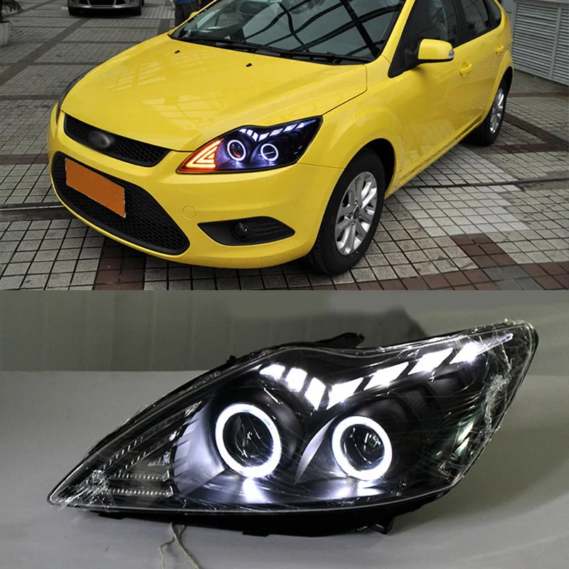 

Cross LED Daytime Running Light Projector Angel Headlight for Ford Focus 2009-2013