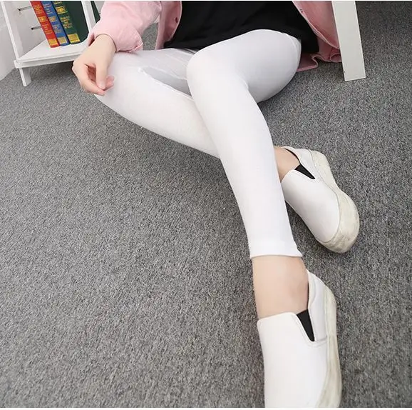 Новые осенние и зимние кашемировые удобные брюки для беременных Леггинсы для живота штаны для беременных женщин - Цвет: Белый