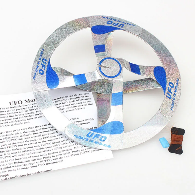 Flying Magic Trick Disk Mid Air UFO Floating Fly UFO Saucer Magic Tricks Toy Mystery Trick