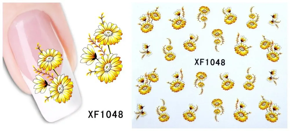 60 листов, наклейки для ногтей с цветами и водными переводами, наклейки для ногтей, фольга для обертывания, наклейки для лака, Временные татуировки, водяные знаки