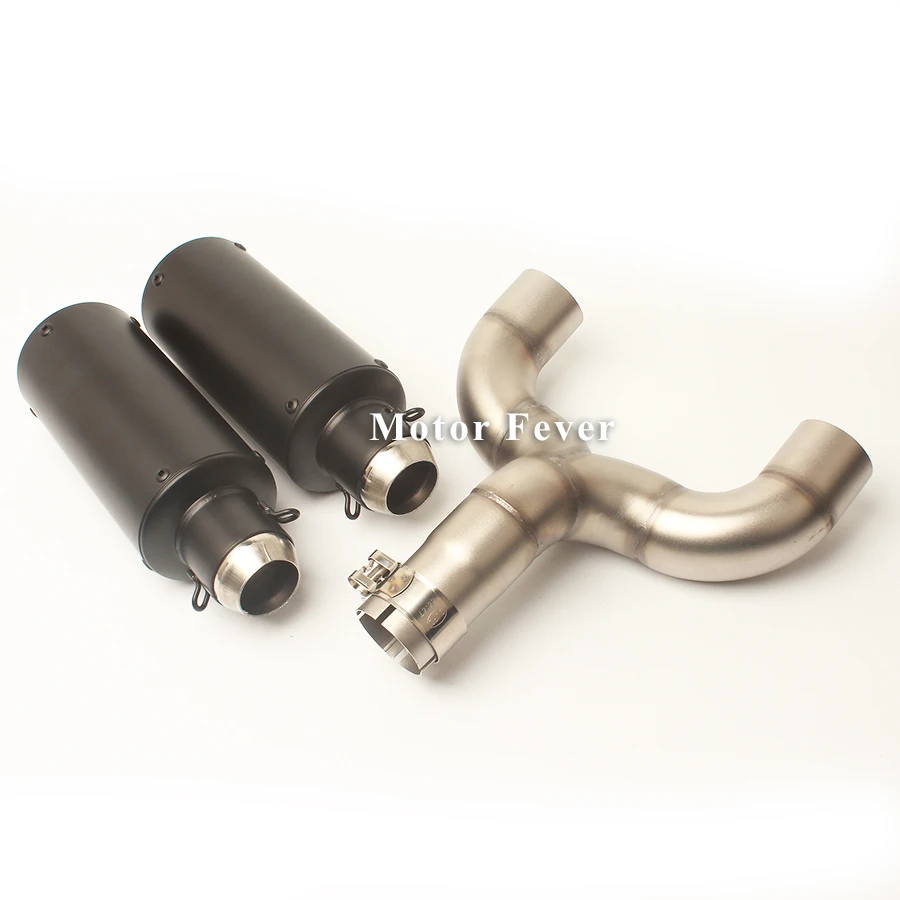 Escape de la motocicleta adaptador de conexión de tubería DB asesino medio tubo de Escape Moto silenciador 51 MM para Benelli 600 sistema de Escape completo partes