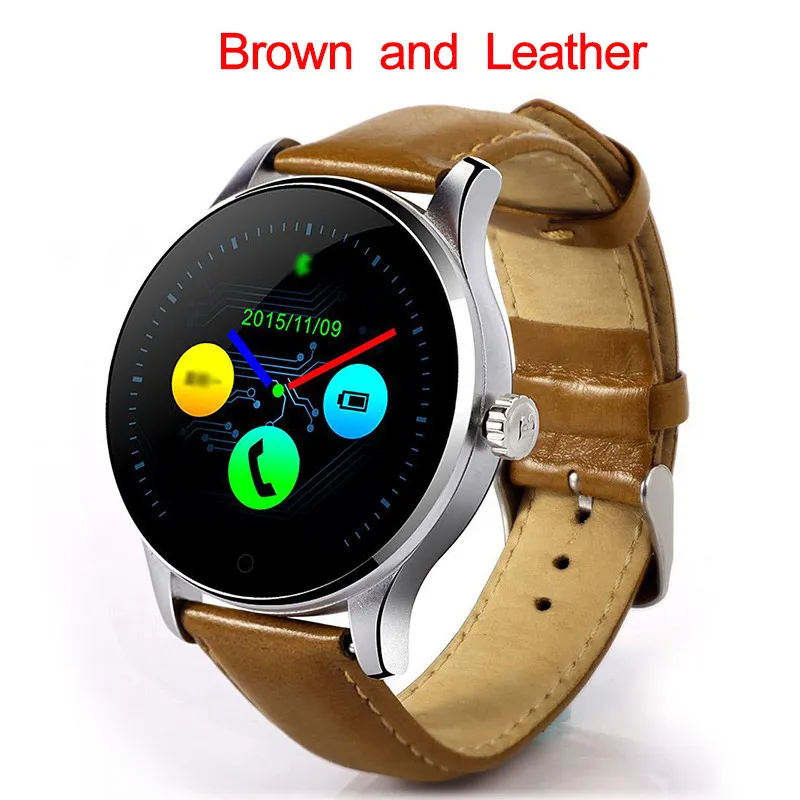 brown and  leather