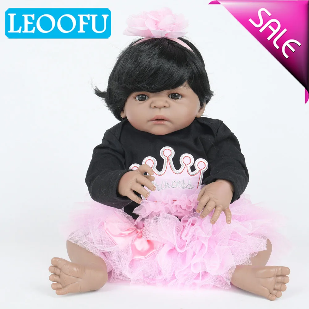 

LEOOFU 55cm 22inch christmas gift baby simulation doll soft kids reborn baby doll toy newborn boy girl birthday children gifts