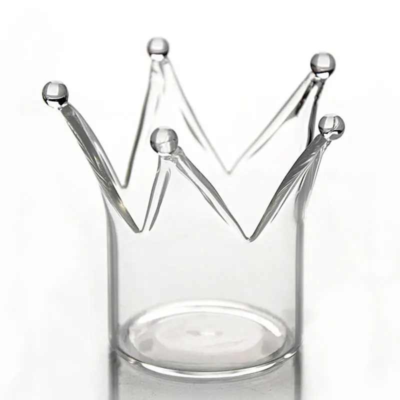 

Crown Designed Glass Candle Holders Wedding Decorations Hanging Tealight Holder Art Home Decor Candlestick Candle Accessories