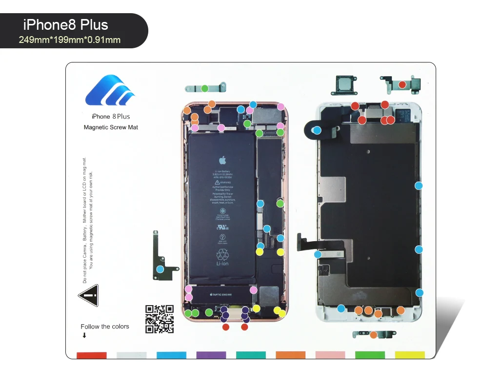 Профессиональный направляющий коврик для iPhoneXSMAX XS X 8 8P 7 7P 6s 6P 6 Магнитный винт Хранитель диаграмма коврик Мобильный телефон Инструменты для ремонта