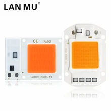 Led Cob Grow Light Chip 10w 20w 30w 50w 110V 220V Full Spectrum 380nm-840nm Grow Chip for Indoor Plant Seedling Grow and Flower