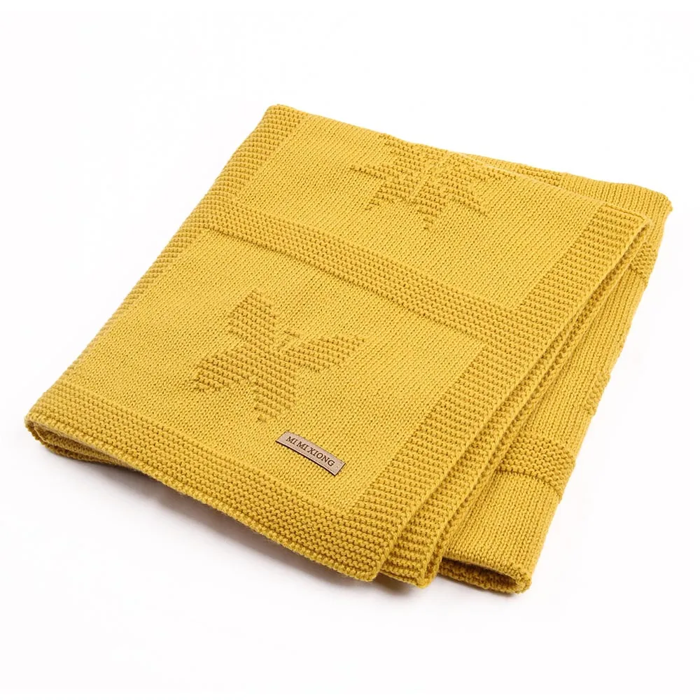 Baby Blanket Knitted For Newborn Soft Toddler Infant Kids Swaddling Wrap Bedding Blankets Solid Children Stroller Linens 95*75cm