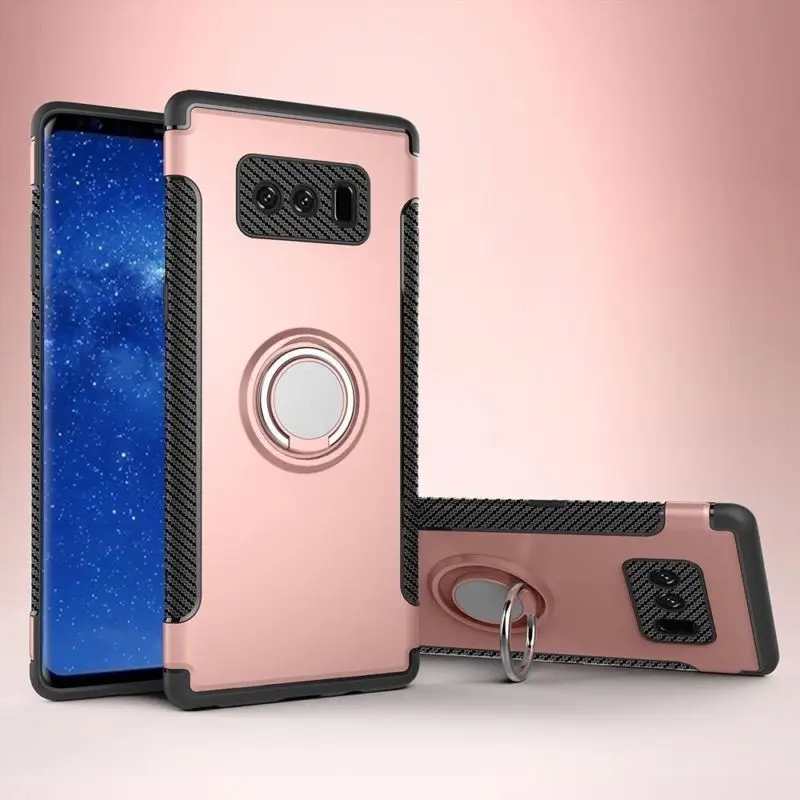 Shockproof Armor Case For Samsung Galaxy Note 9 S9 S8 Plus S7 S6 Car Ring Holder Stand Cover For iphone XS MAX X 8 7 6 6S Plus iphone se wallet case