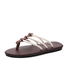 2017 Men’s Sandals Genuine Leather Soft Sole Casual Shoes Quality Outdoor Beach Shoes Summer Style Outdoor Men Flip Flops Flats
