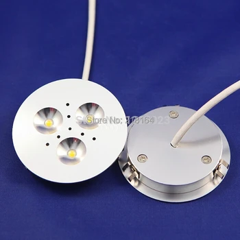 

3W AC110-240V LED puck light for cabinent showcase display counter bar lights commercial lighting aluminum shell